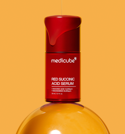 medicube Red Succinic Acid Serum 30ml with niacinamide for bright skin and minimized pores