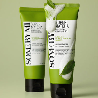 Súper Matcha Pore Clean Gel limpiador 100 ml de SOME BY MI, que purifica los poros y deja la piel fresca y suave.