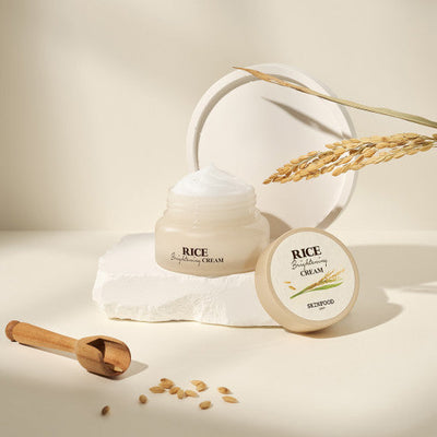 SKINFOOD Rice Brightening Cream 60ml with pha for gentle exfoliation and hydration