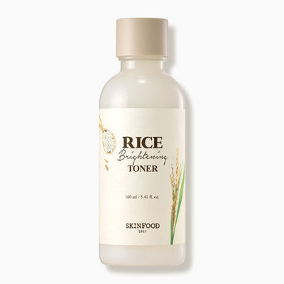 SKINFOOD Rice Brightening Toner 160ml with pha for gentle exfoliation and hydration