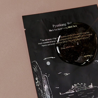 [Pyunkang Yul] Black Tea Revitalizing Mask Pack 25ml*10 Sheets with peptide for anti-wrinkle and firmness