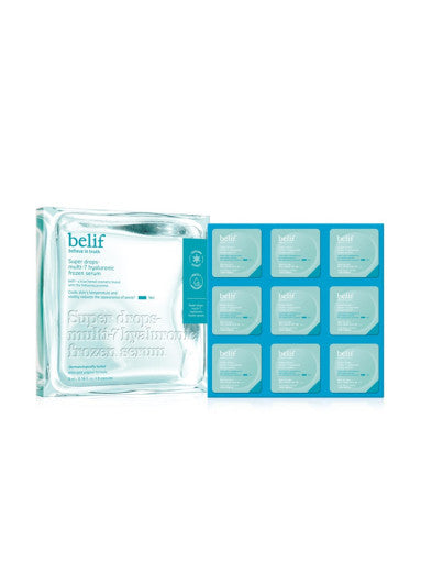 belif Super Drops Multi-7 Hyaluronic Frozen Serum 5ml*9 Capsules with hyaluronic for deep hydration