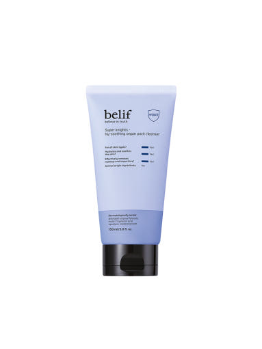belif Super Knights Hy-soothing Vegan Pack Cleanser 150ml with hyaluronic for deep hydration