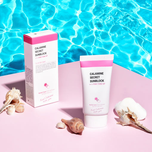 Bloqueador solar secreto de calamina K-SECRET con tono rosado (SPF50+ PA++++) 50 ml