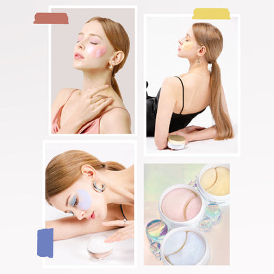 K-SECRET Eye Gel Patches Set (RETINOL + VITAMIN C + CAFFEINE) 60ea/102g*3 with retinol for anti-aging and cell renewal