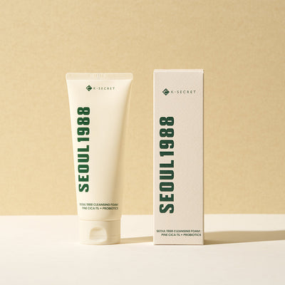 K-SECRET SEOUL 1988 Cleansing Foam : Pine Cica 1% + Probiotics 150ml with centella for soothing and repair