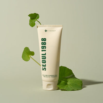 K-SECRET SEOUL 1988 Cleansing Foam : Pine Cica 1% + Probiotics 150ml with cica for soothing and repair