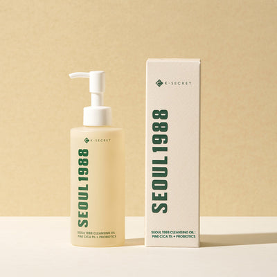 K-SECRET SEOUL 1988 Cleansing Oil : Pine Cica 1% + Probiotics 200ml with centella for soothing and repair