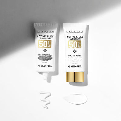MEDIPEEL Active Silky Sun Cream SPF50+ PA+++ 50ml - hydration and protection