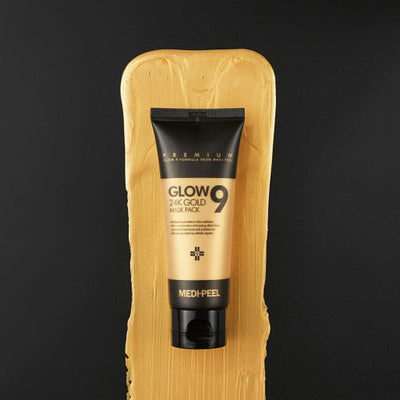 MEDIPEEL Glow 9 24K Gold Mask Pack 100ml with hyaluronic for deep hydration