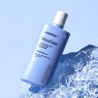 MEDIPEEL Hyaluronic Acid Mooltox Water Glow Sun Serum SPF 50+PA++++ 52ml with hyaluronic for deep hydration