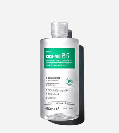 MEDIPEEL PHYTO CICA-NOL B5 AHA BHA Vitamin Calming Micellar Cleansing Water 500ml with aha for exfoliation and renewal