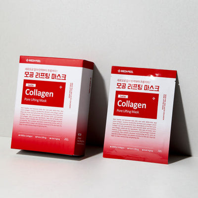 MEDIPEEL Red Lacto Collagen Pore Lifting Mask 30ml*10ea with peptide for anti-wrinkle and firmness