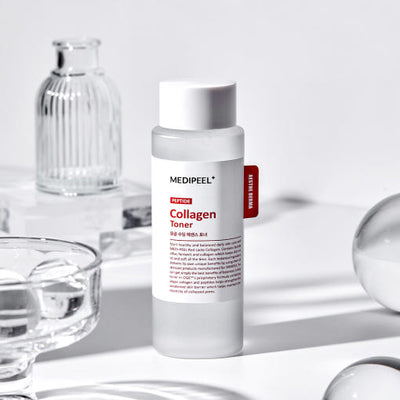 MEDIPEEL Red Lacto Collagen Soothing Essence Toner 200ml with collagen for firmness and elasticity