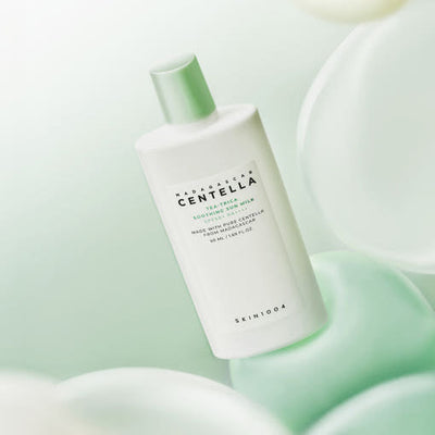 SKIN1004 MADAGASCAR CENTELLA TEA-TRICA SOOTHING SUN MILK SPF 50+ PA++++ 50ml with fermented for improved absorption and brightness