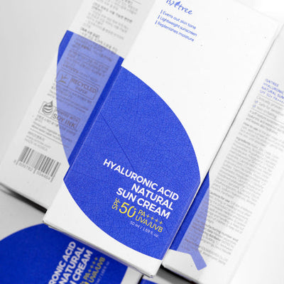 Isntree Hyaluronic Acid Natural Suncream SPF50+PA++++ 50ml with hyaluronic for deep hydration