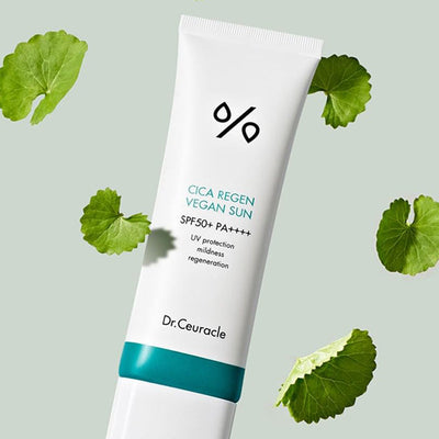 Dr.Ceuracle Cica Regen Vegan Sun SPF50+ PA++++ 50ml with fermented for improved absorption and brightness