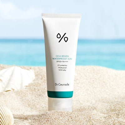Dr.Ceuracle Cica Regen Waterproof Sun SPF50+ PA++++ 100ml with centella for soothing and repair