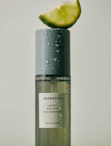 AROMATICA Inspirit Body Mist Basil & Bergamot 120ml - application method