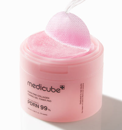 medicube PDRN Pink Collagen Gel Toner Pad 120ml/70pads with collagen for firmness and elasticity