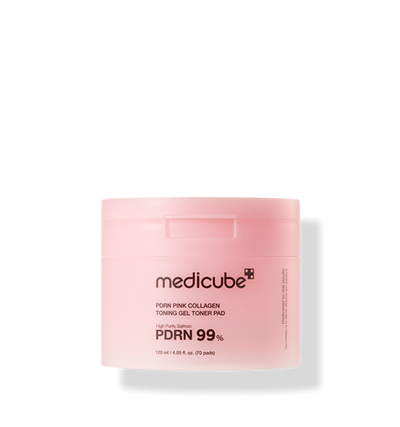 medicube PDRN Pink Collagen Gel Toner Pad 120ml/70pads with peptide for anti-wrinkle and firmness