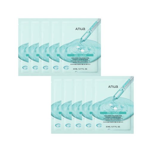 Anua PDRN Hyaluronic Acid Capsule 100 Serum Mascarilla de tela 23ml*10ea