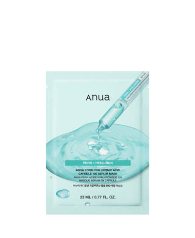 Anua PDRN Hyaluronic Acid Capsule 100 Serum Mask Sheet 23ml*10ea with hyaluronic for deep hydration