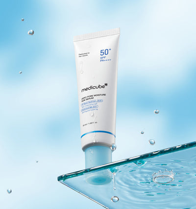 medicube Zero Pore Moisture Sun Serum 50ml with hyaluronic for deep hydration