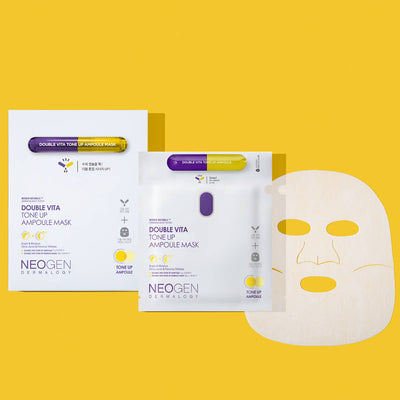 NEOGEN Dermalogy Double Vita Tone Up Ampoule Mask 30g X 5ea with hyaluronic for deep hydration