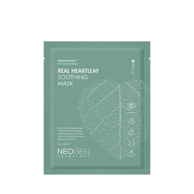 NEOGEN Dermalogy Real Heartleaf Soothing Mask 37g X 5ea with hyaluronic for deep hydration