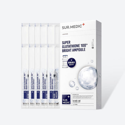 NEOGEN SUR.MEDIC+ Super Glutathione 100 Bright Ampoule 1ml × 10ea with hyaluronic for deep hydration