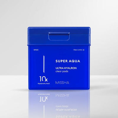 MISSHA Super Aqua Ultra Hyalron Clear Pads 170ml/70pads with pha for gentle exfoliation and hydration