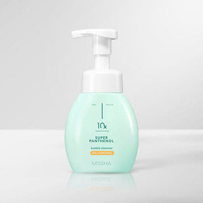 MISSHA Super Panthenol Bubble Cleanser (Oil Control) 200ml with hyaluronic for deep hydration