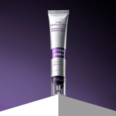 MISSHA Time Revolution Retinol 4000 Shot Intensive Cream 25ml with fermented for improved absorption and brightness