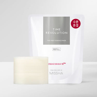 MISSHA Time Revolution The First Essence Pad 250ml/75pads (Refill) with rice for brightness and smoothness