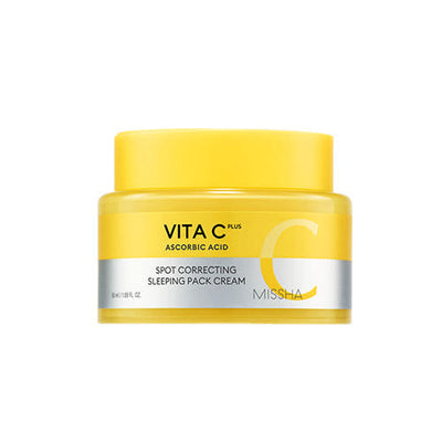 MISSHA Vita C Plus Spot Correcting Sleeping Mask Pack Cream 50ml with collagen for firmness and elasticity
