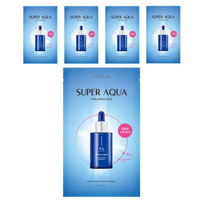 MISSHA Super Aqua Ampoule Mask 28g X 5ea with hyaluronic for deep hydration