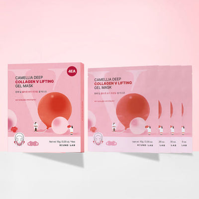 Round Lab Camellia Deep Collagen Firming Gel Mask Sheet 10g X 4ea with collagen for firmness and elasticity