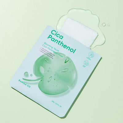 BANILA CO Blooming Youth Cica Panthenol Mask 22ml X 10ea with cica for soothing and repair