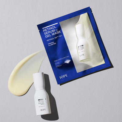 IOPE Retinol Serum In Gel Mask 30g*7ea with peptide for anti-wrinkle and firmness