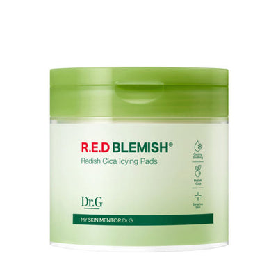 Dr.G RED BLEMISH Radish Cica Icying Pads 190ml/60sheets with centella for soothing and repair