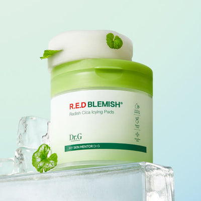Dr.G RED BLEMISH Radish Cica Icying Pads 190ml/60sheets with cica for soothing and repair