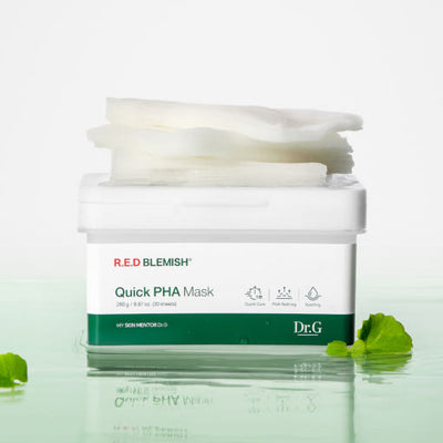 Dr.G RED BLEMISH Quick PHA Mask Sheet 280g/30ea with pha for gentle exfoliation and hydration