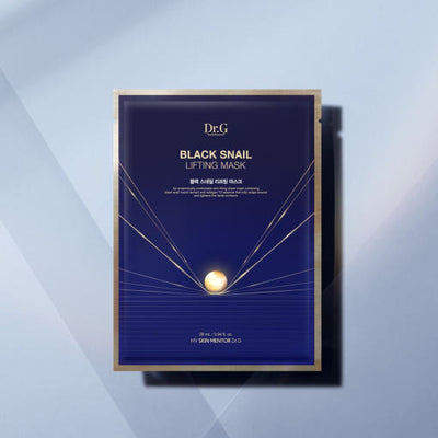 Dr.G Black Snail Lifting Mask 28ml X 10ea with peptide for anti-wrinkle and firmness