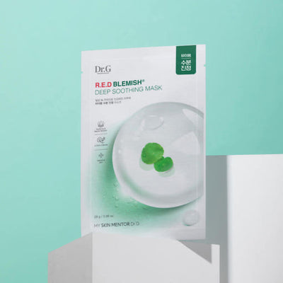 Dr.G RED BLEMISH Deep Soothing Mask 28g X 10ea with cica for soothing and repair