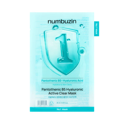 numbuzin No.1 Pantothenic B5 Hyaluronic Active Clear Mask 26ml X 10ea - buy online