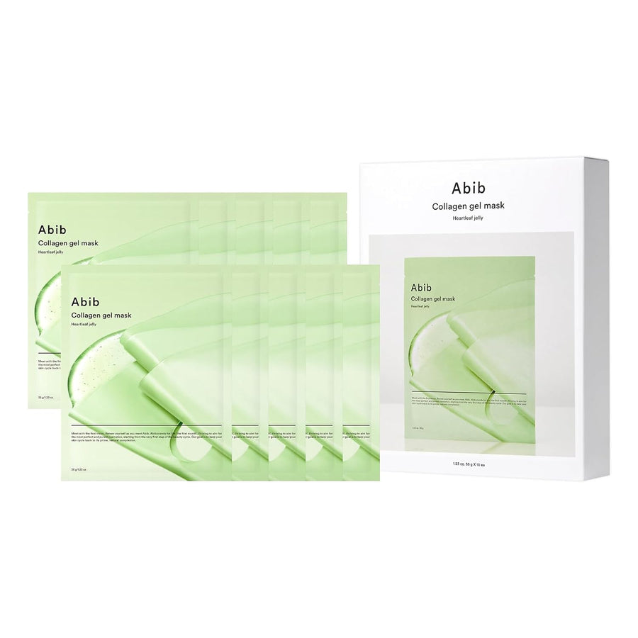 Abib Mascarilla de Gel de Colágeno 35g X 10 unidades #Heartleaf Jelly