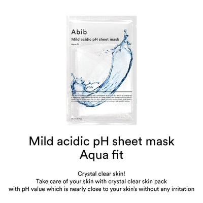 Abib Mild Acidic pH Sheet Mask Aqua Fit 30ml X 10ea - intensive hydration