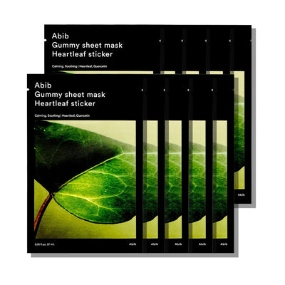 Abib Gummy Sheet Mask Heartleaf Sticker 27ml X 10ea - weekly treatment