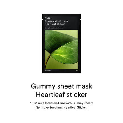 Abib Gummy Sheet Mask Heartleaf Sticker 27ml X 10ea - weekly treatment
